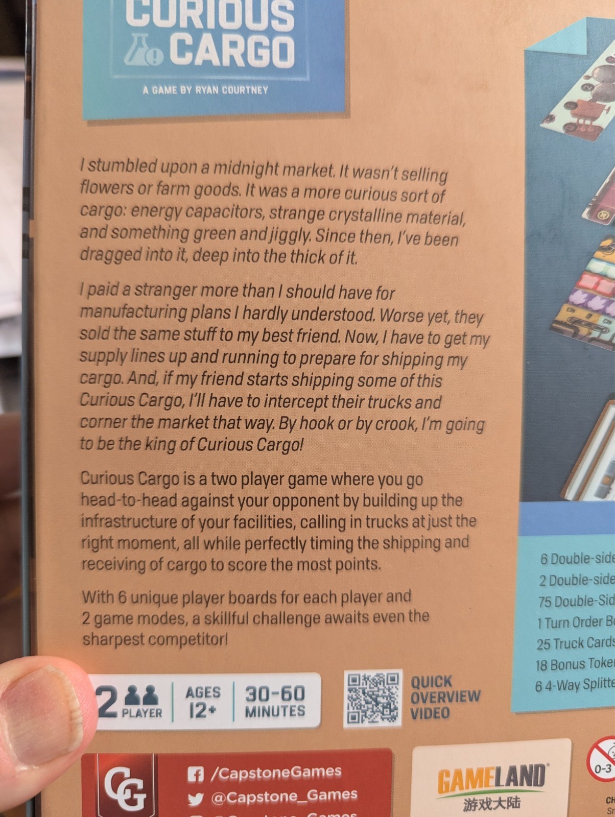 CURIOUS CARGO Board Game 100% COMPLETE 2020 AWARD NOMINEE
