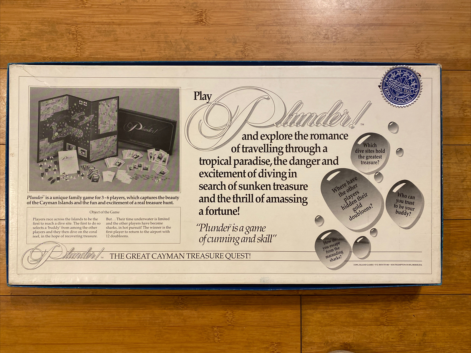 PLUNDER: The Great Cayman Treasure Quest Game, 1991, Island Games, Caribbean Sea