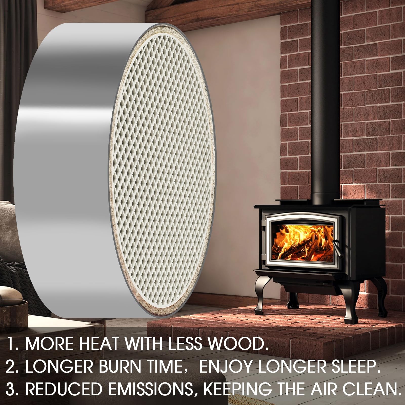 Hearth Wood Stove Catalytic Combustor for Dutchwest Parts-2460 2461 Silver