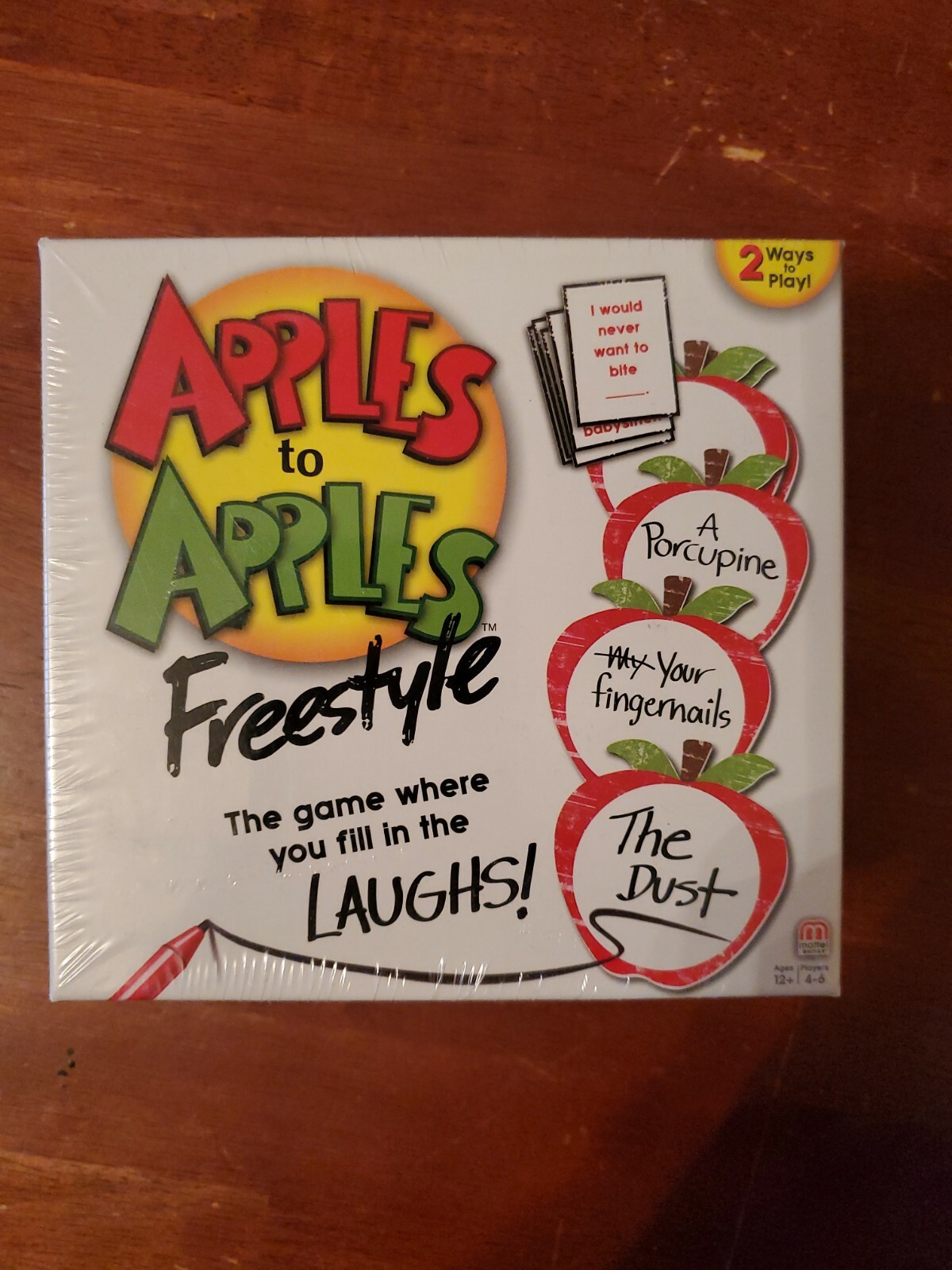 New Sealed Apples to Apples Freestyle Game Ages 12+ 4-6 Players By Mattel Laughs