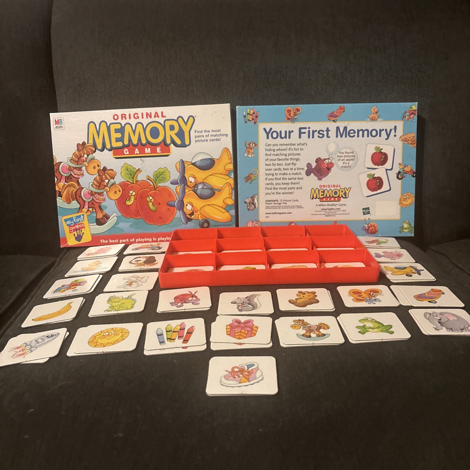MILTON BRADLEY 2001 ORIGINAL MEMORY GAME CHILDRENS AGES 3-6 YEARS Complete EUC