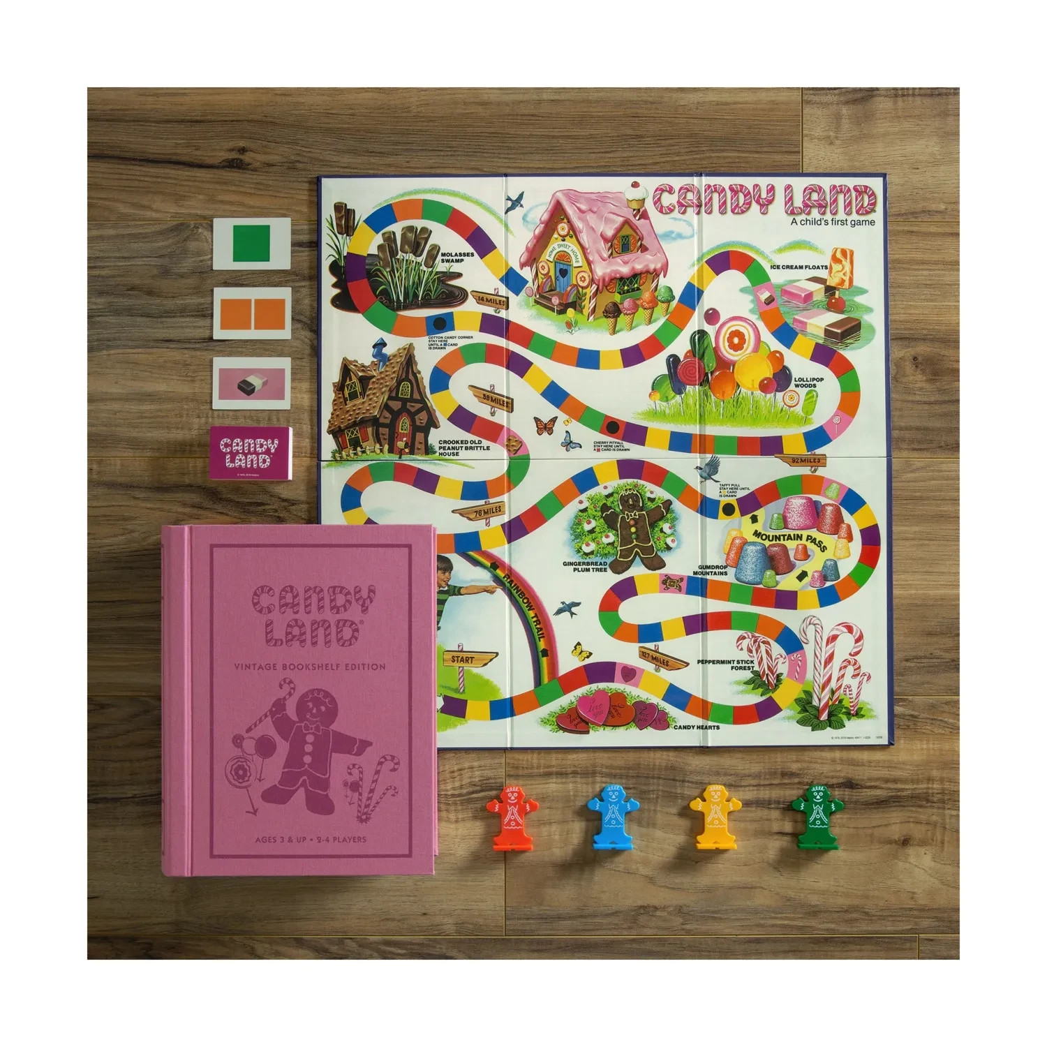 Classic Sweet Adventure Board Game Vintage Bookshelf Design – Fabric Wrap New