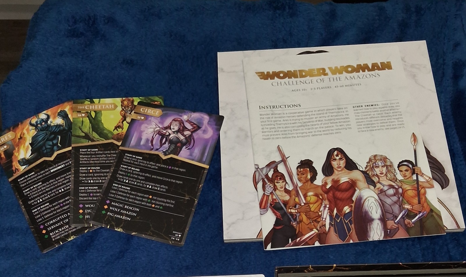 Wonder Woman Challenge of The Amazons Board Game. Everythings There. Good Shape