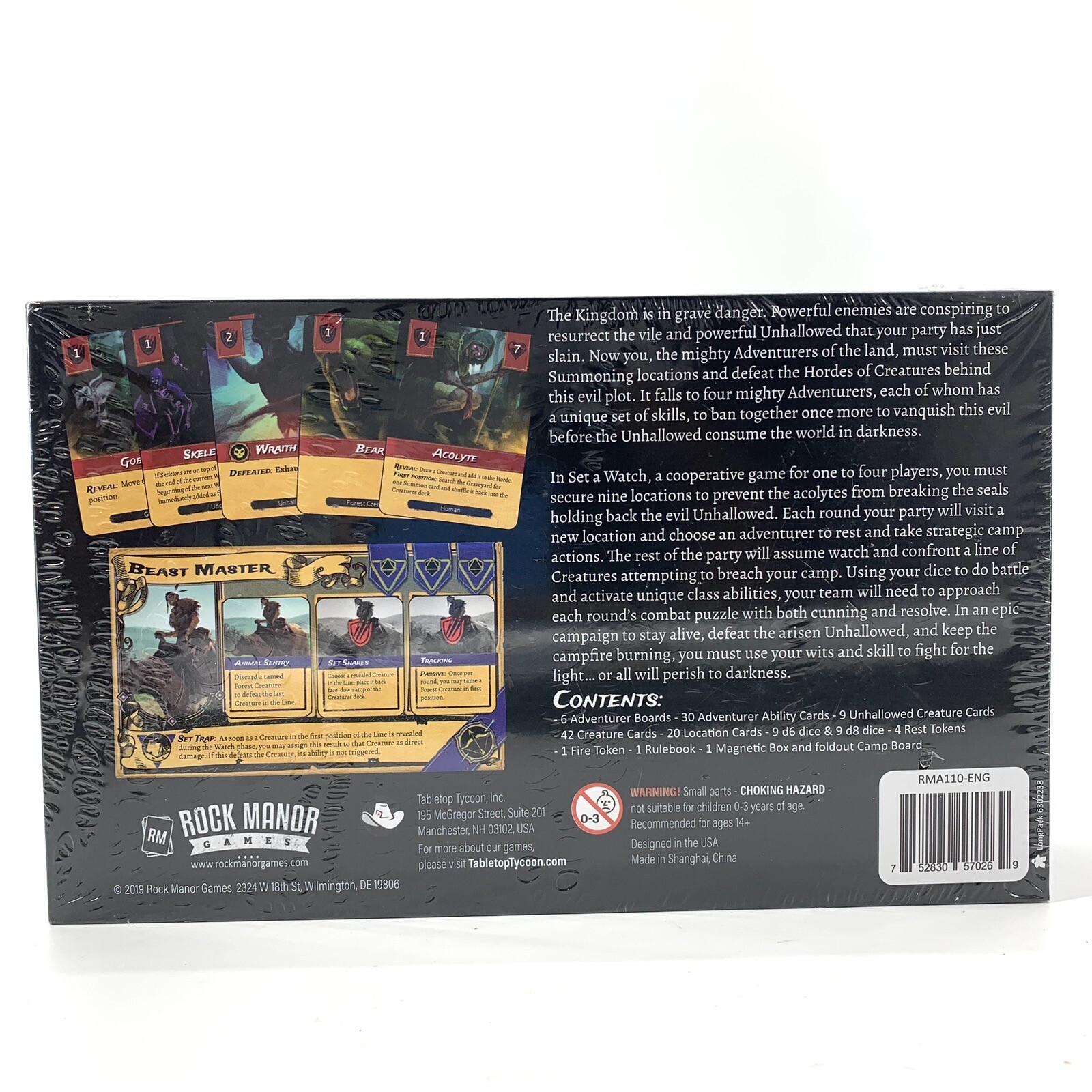 Set A Watch Board Game Todd Walsh Rock Manor Games 1-4 Players Dice Cards