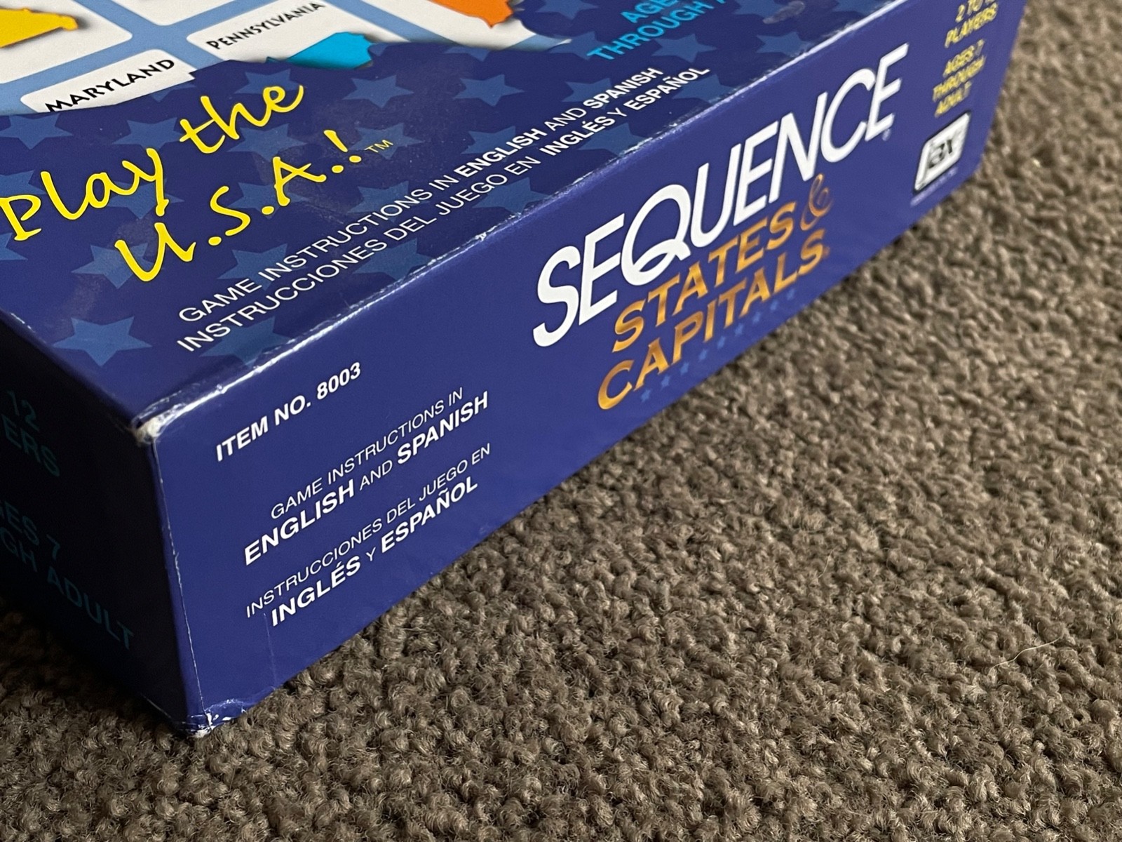Sequence States & Capitals Board Game Jax Educational Geography 100% Complete!