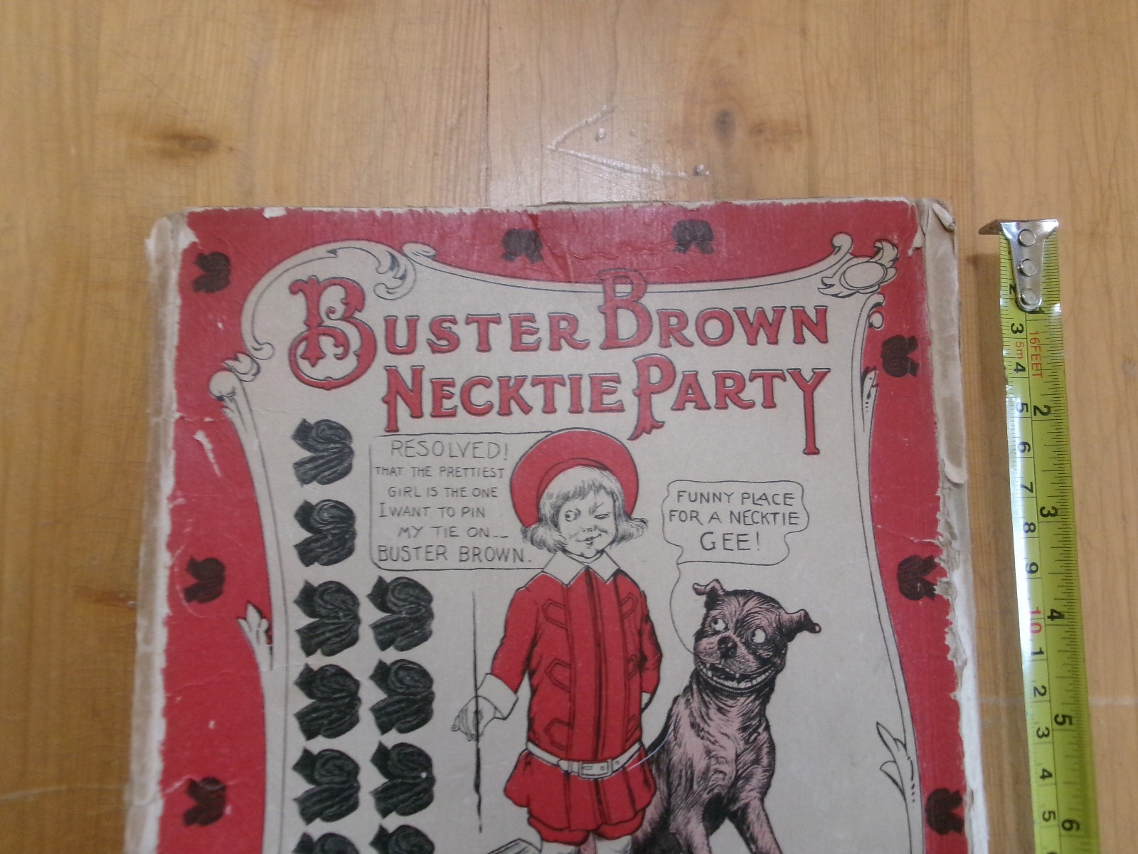 BUSTER BROWN CLOTH NECKTIE PARTY PIN ON GAME by S&R Rare Complete
