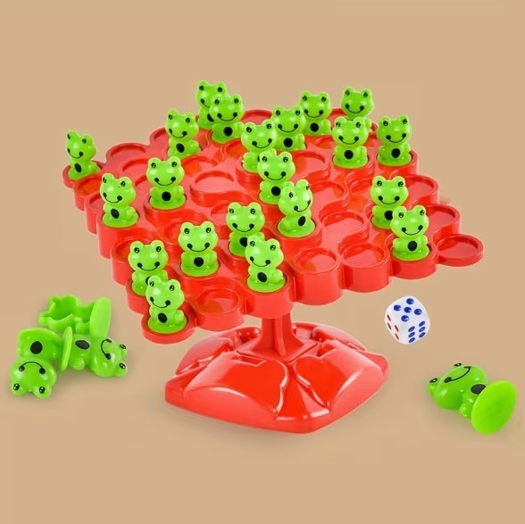 Fun Balance Board Game Frogs. Family Fun, Stocking Stuffer! Random color choice