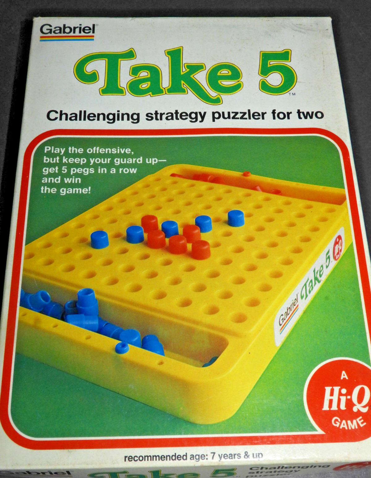 Vintage Take 5 Strategy Puzzle Game for Two 1977 A Hi-Q Game Gabriel Complete