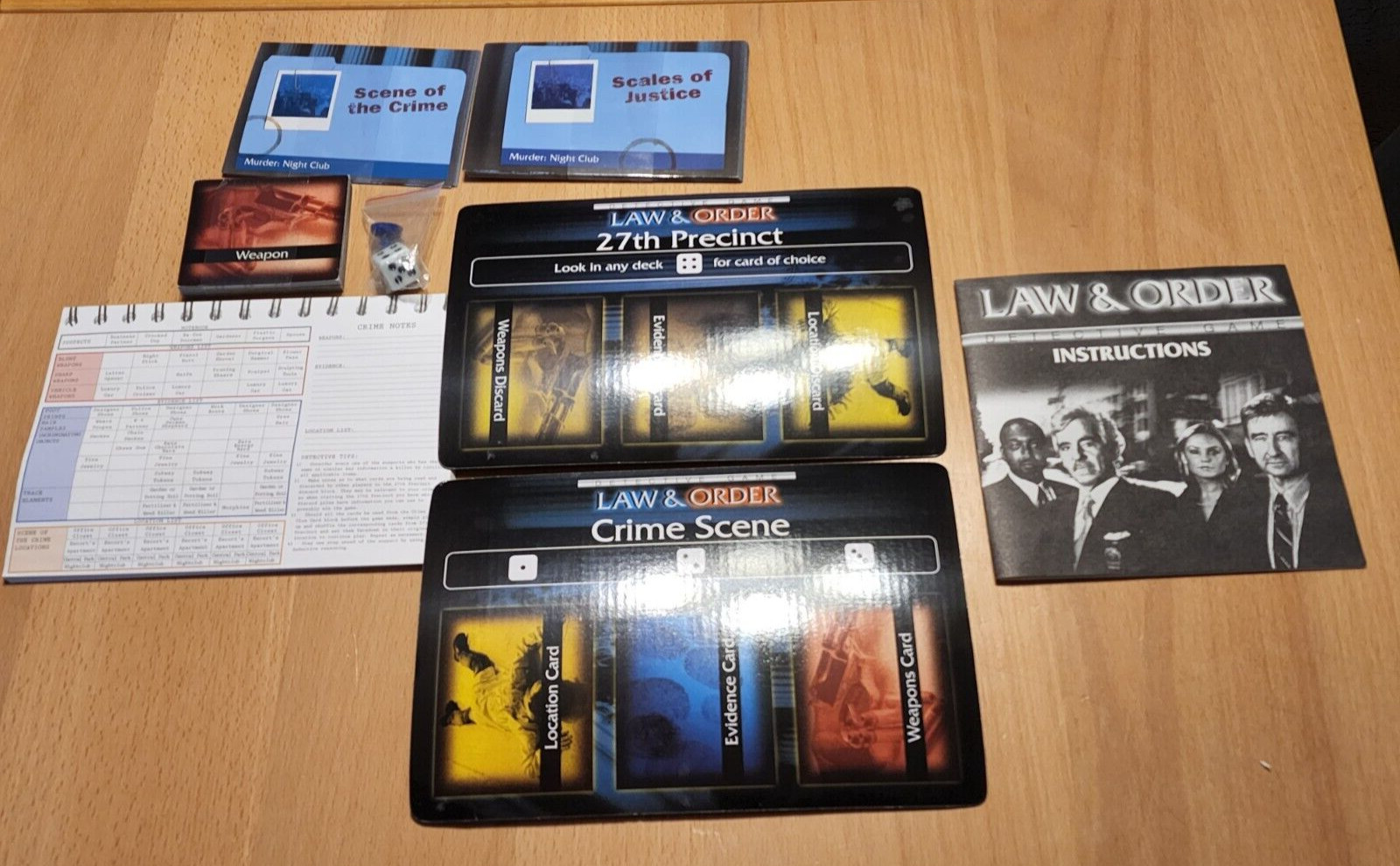 CARDINAL INDUSTRIES LAW & ORDER DETECTIVE GAME #38517 EUC Complete