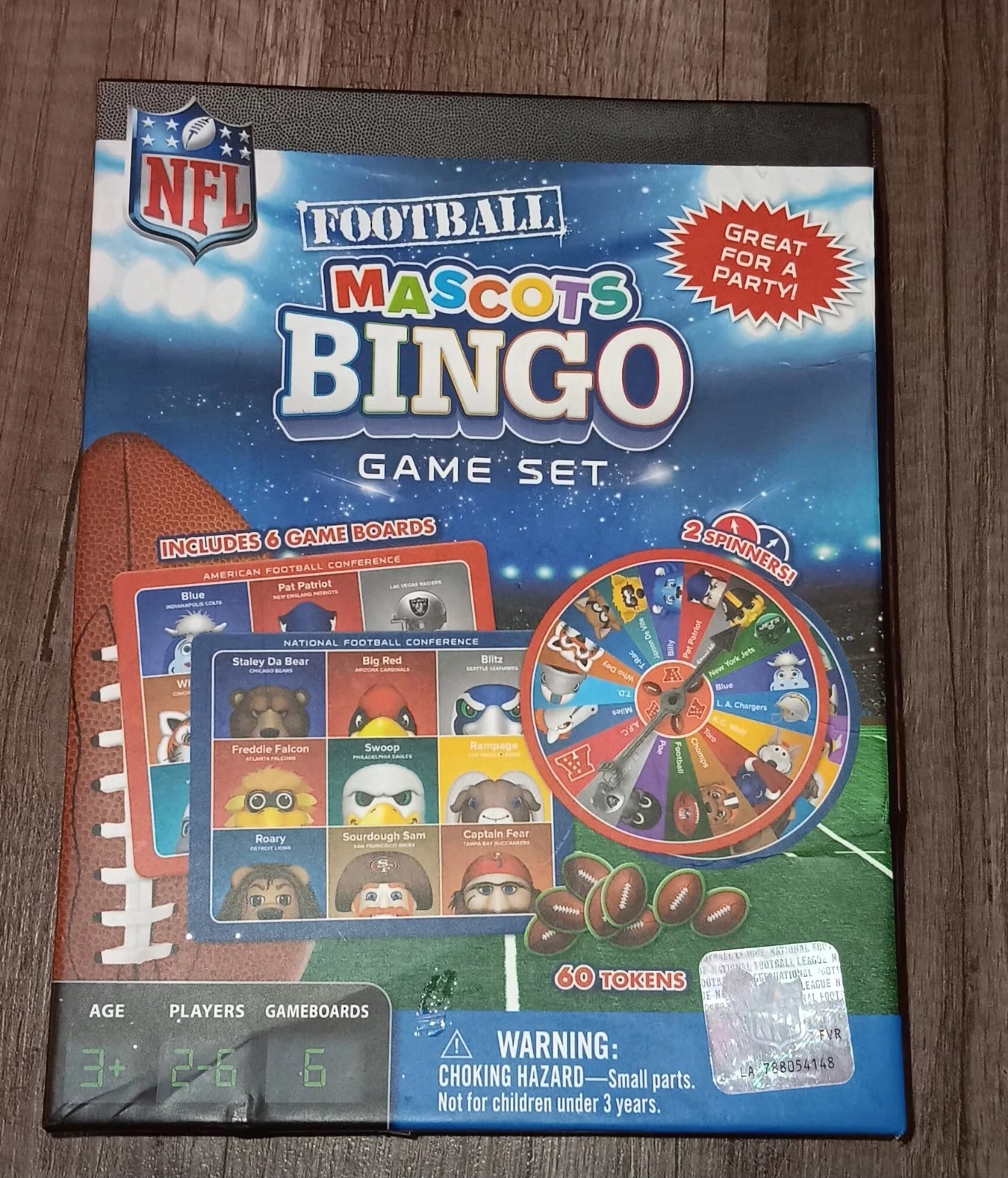 Nfl Mascot Bingo Game Set Age 3 And Older