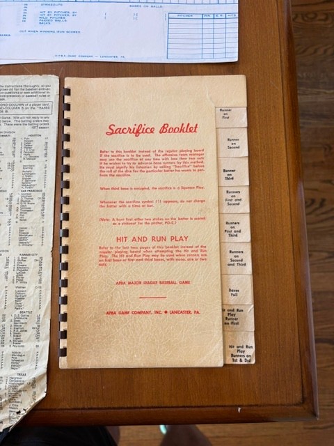 Vintage APBA Baseball complete game set & cards 1977 Season 26 Teams & EXTRAS