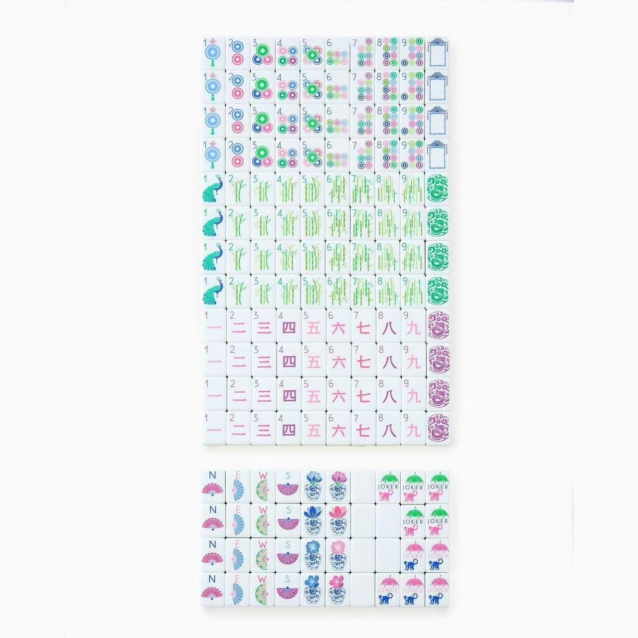 American Mahjong Game Set,160 Lime Layered Mah Jong Tiles Family#Party#Game#Gift