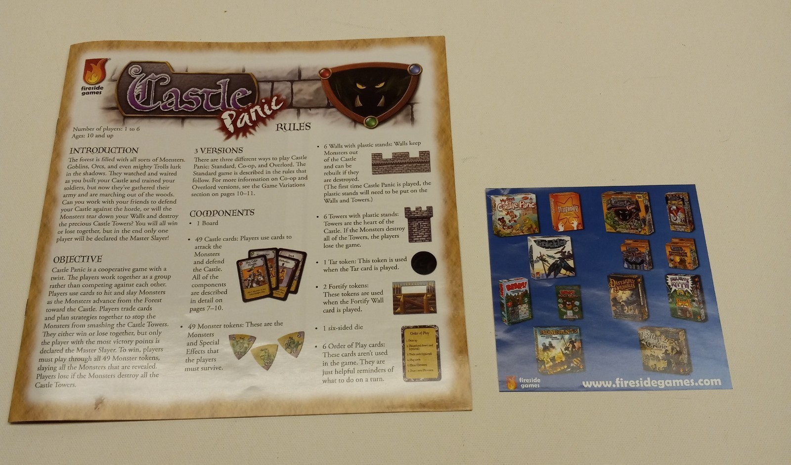 Castle Panic Board Game Fireside Games 2011 – 100% COMPLETE