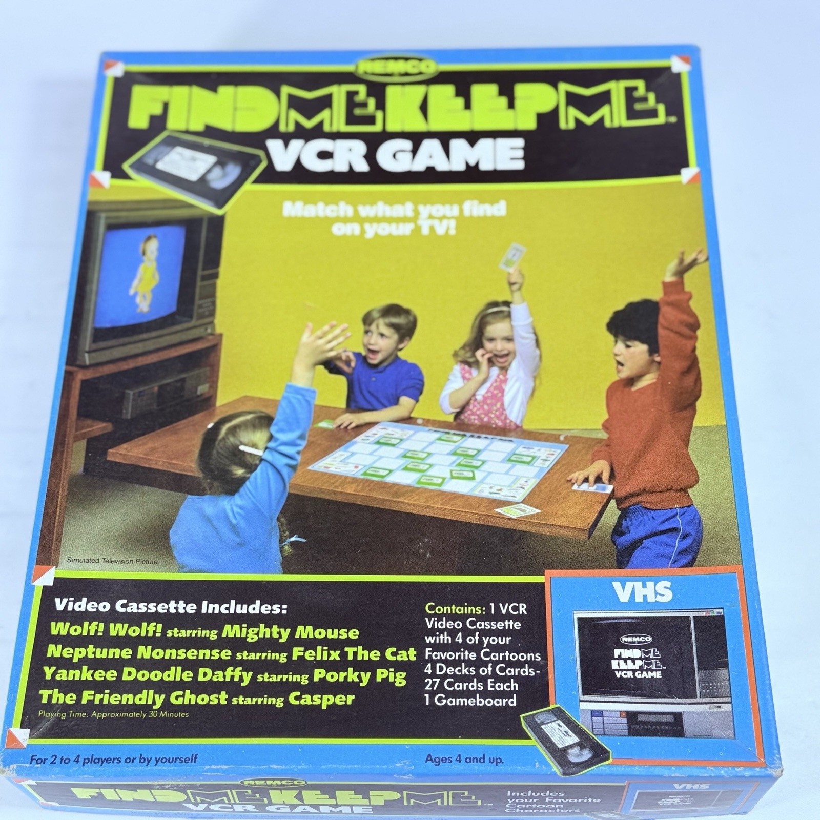 Find Me Keep Me VCR Game Remco Complete Rare Vintage VHS Board Game #12012 1986