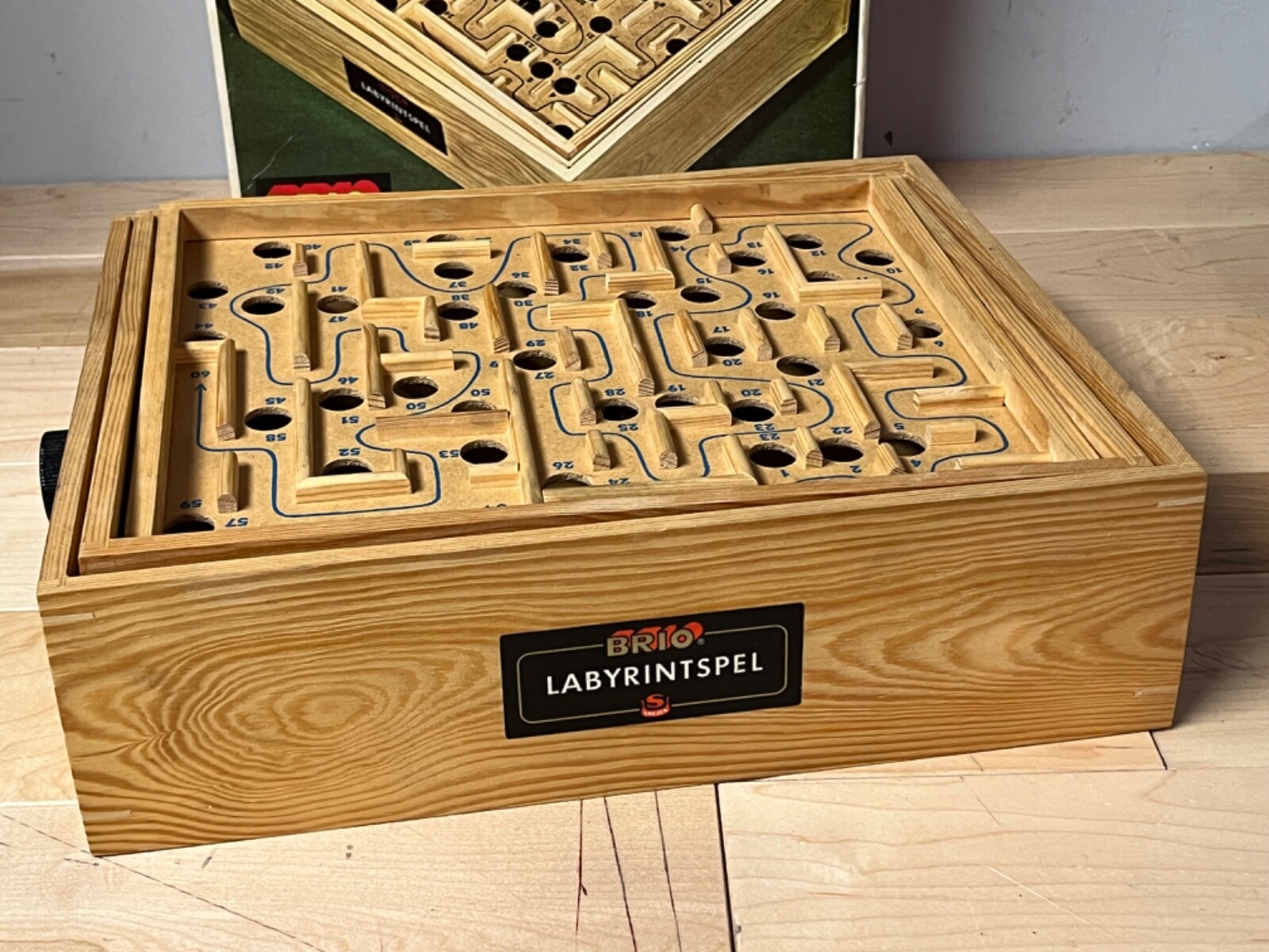 Vintage Brio Labyrint Game 31804 – w/Original Box – 1969 – Labyrinth