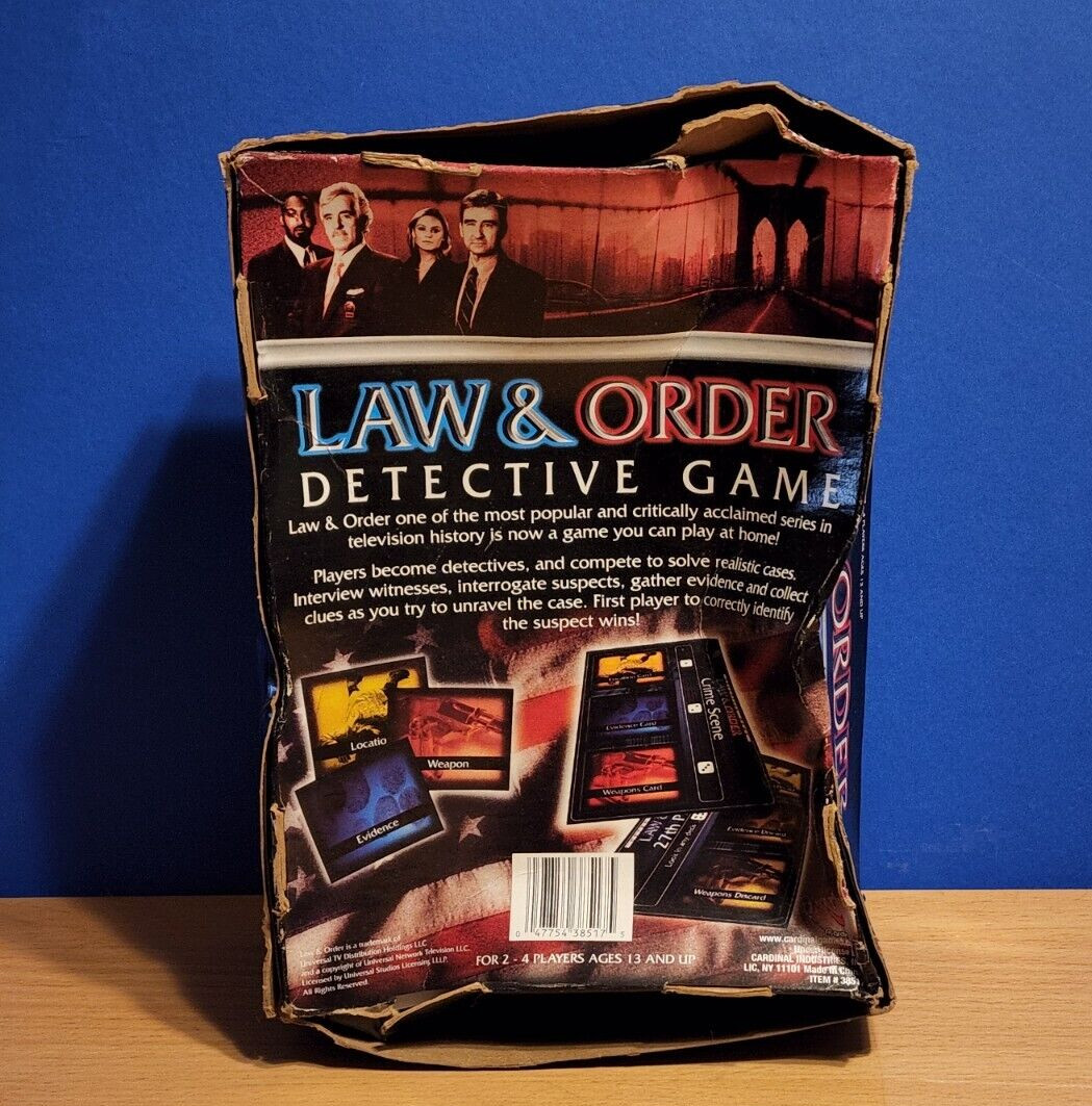 CARDINAL INDUSTRIES LAW & ORDER DETECTIVE GAME #38517 EUC Complete