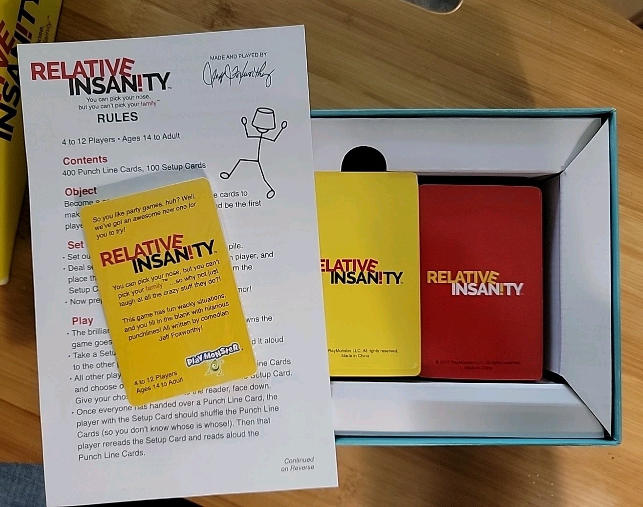 Relative Insanity Adult Family Party Game Jeff Foxworthy Card Game