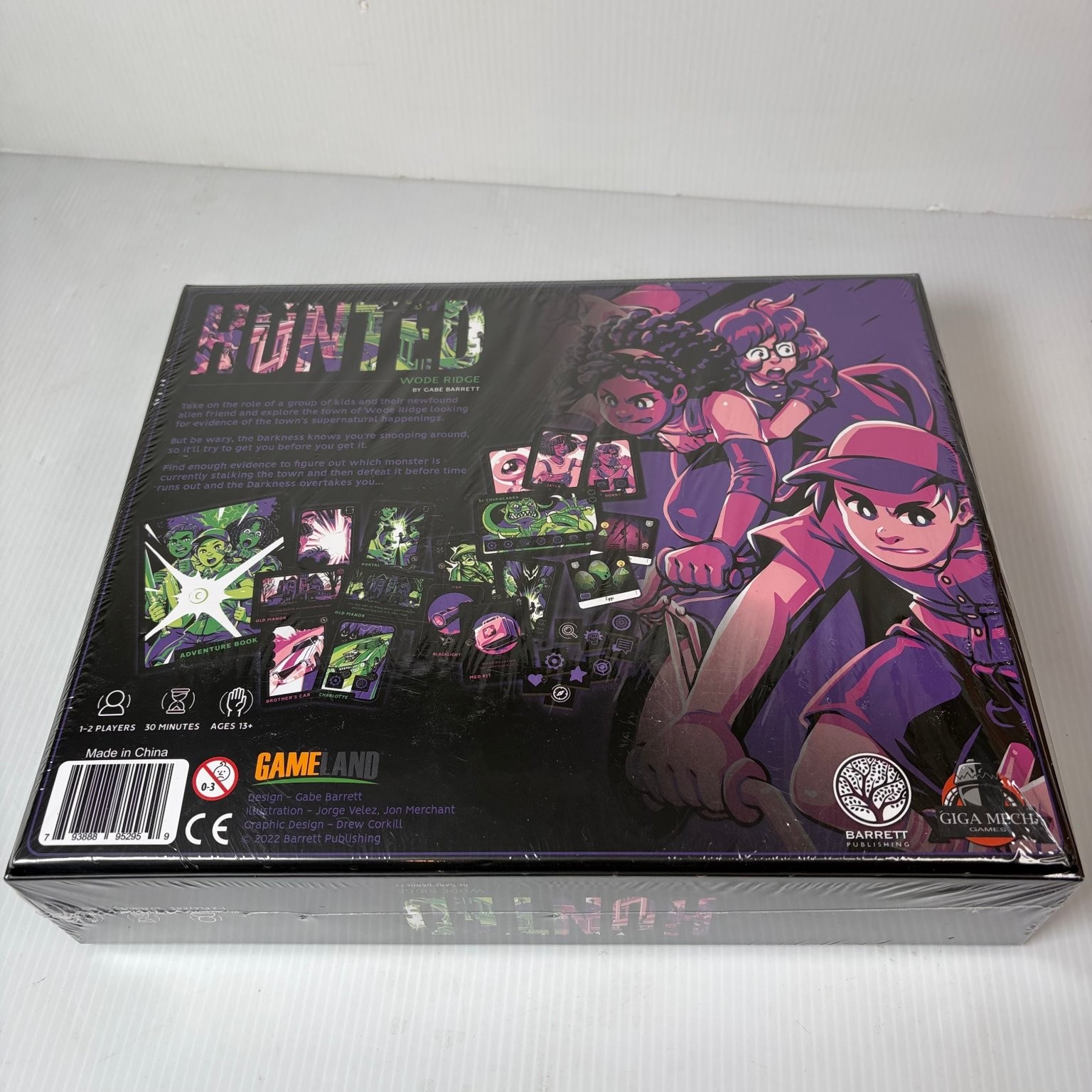 HUNTED WODE RIDGE Barrett Publishing Board Game 1-2 Players Ages 13+ Cardboard