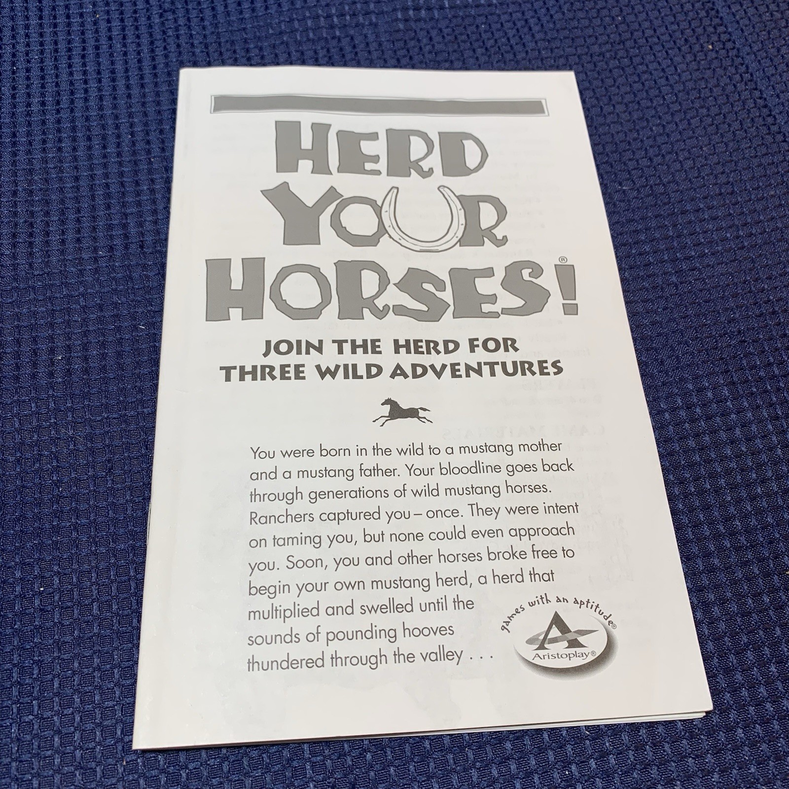 HERD YOUR HORSES – VINTAGE BOARD GAME – 100% COMPLETE – 2002 -Free Shipping