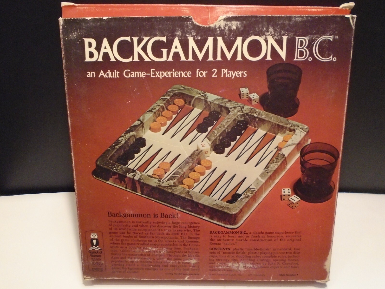 Vintage Reiss Backgammon B.C. Game 1973 Complete