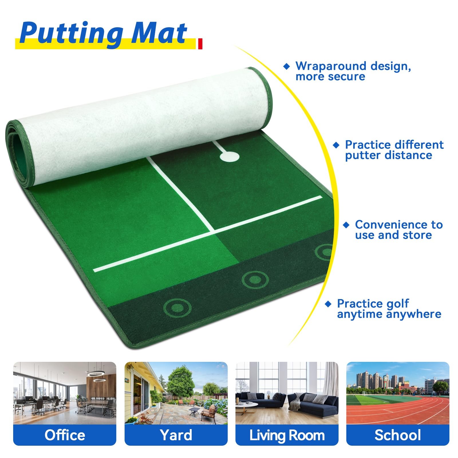 Toddler Golf Set with Putting Mat 2 3 4 Years Old Indoor Outdoor Toys Liberry
