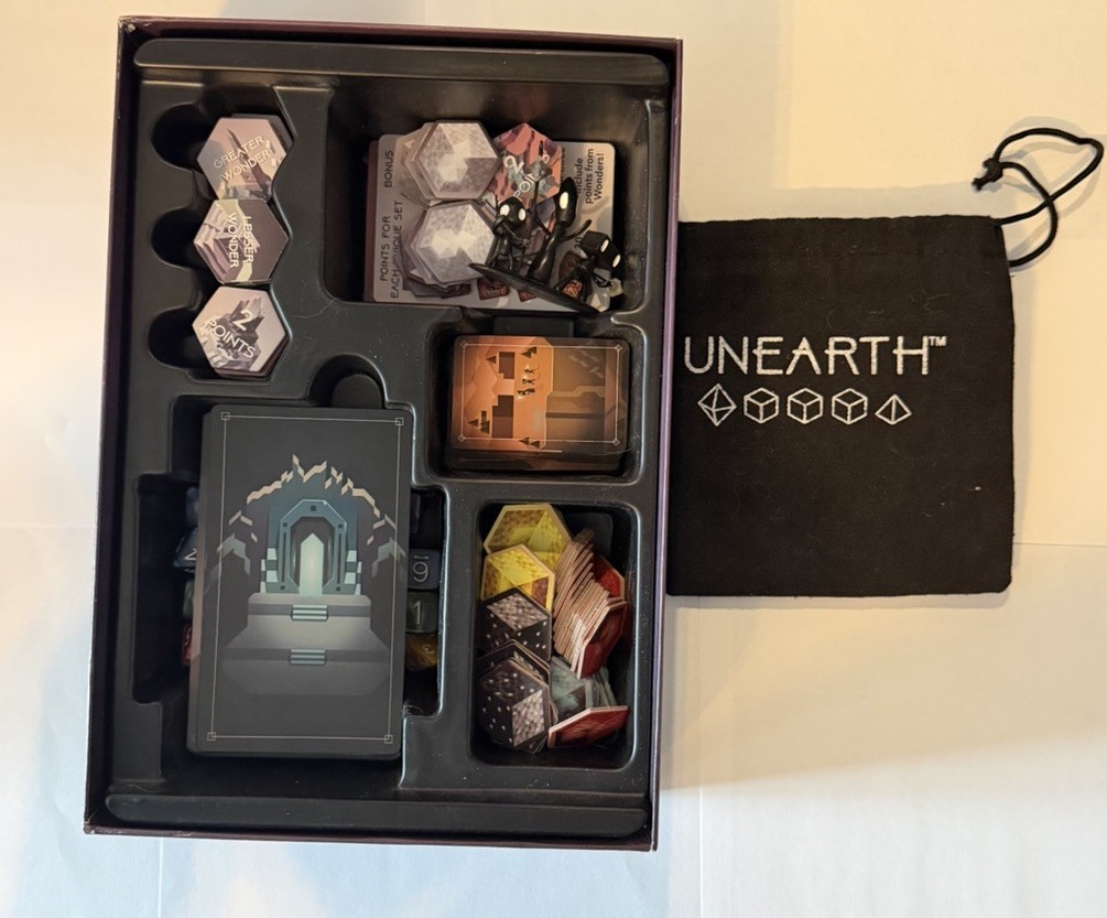Unearth Board Game Brotherwise 2017 First Edition 2nd Printing BGM013 Complete