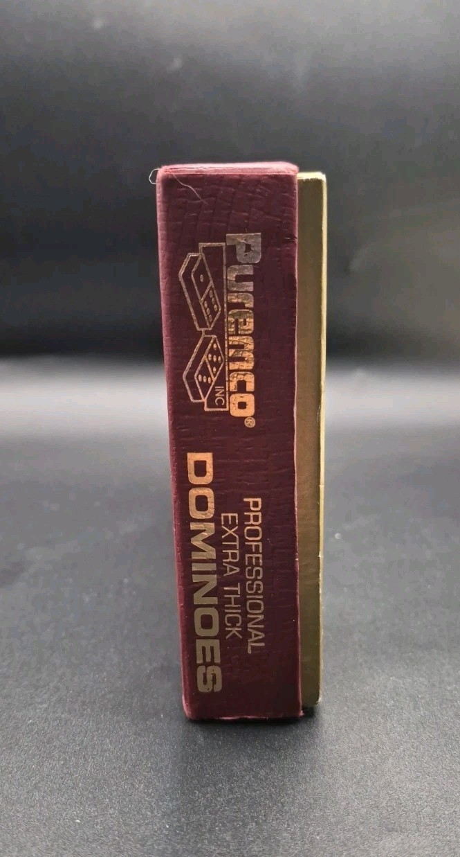 Vintage Puremco Texas Longhorns Dominoes Set Professional Extra Thick Double 6