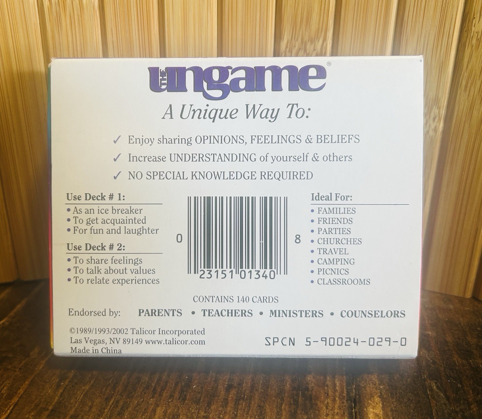 The UnGame Children Kids Version Self Expression Help Therapy Ice Breaker Game