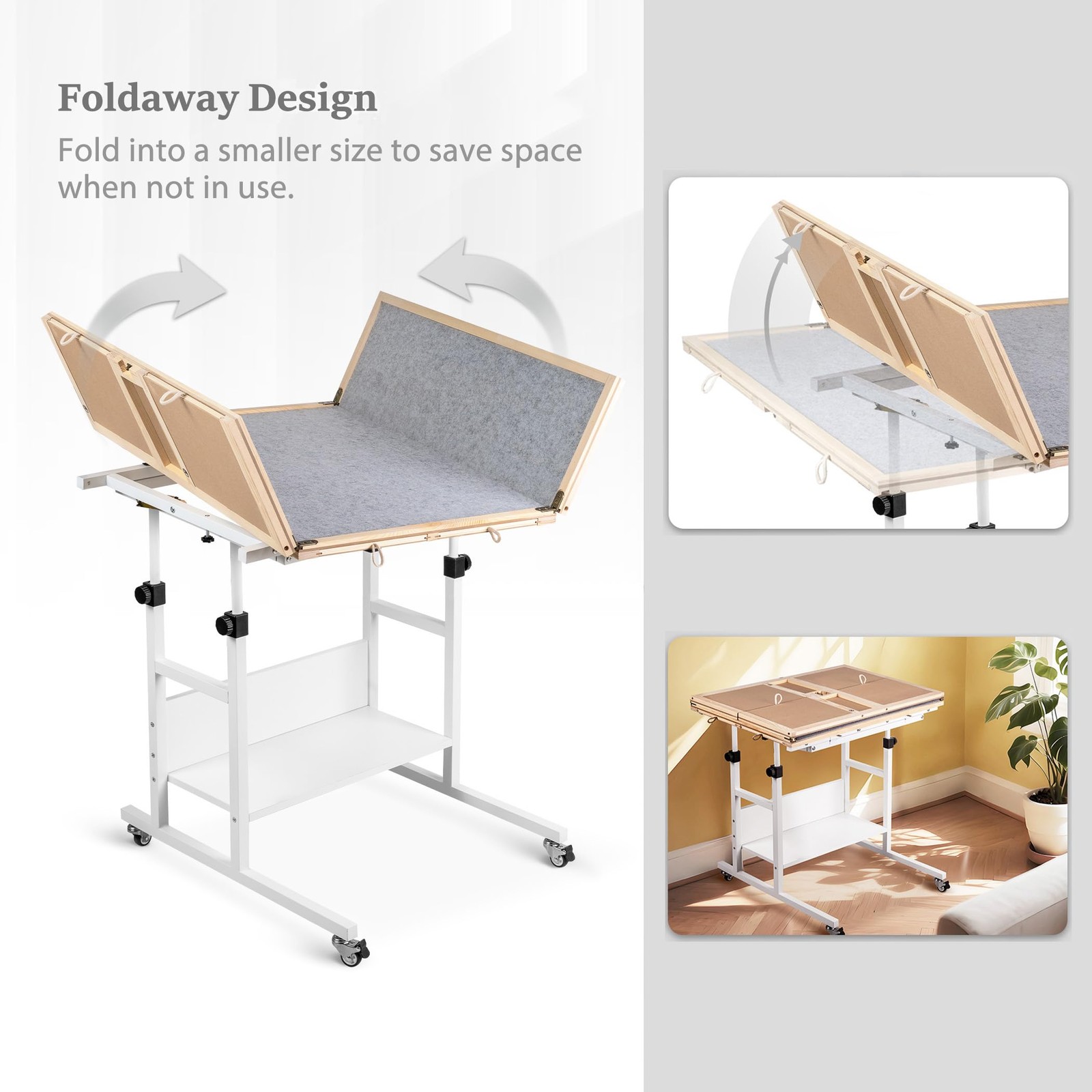 Puzzle Table Foldable 2000 Piece Tilting 8 Drawers Storage WGPTZ Becko Foldaway