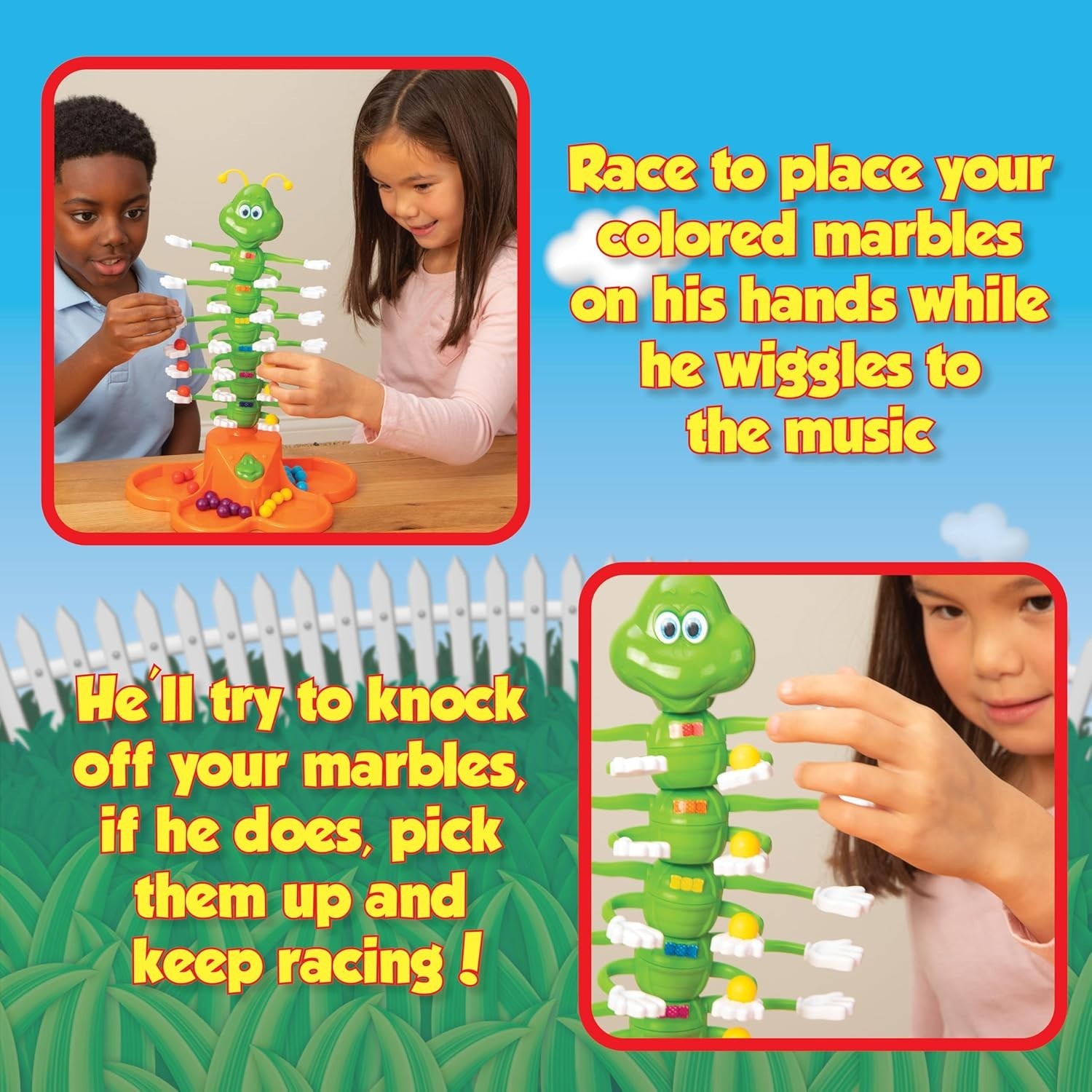Giggle Wiggle: The Musical Caterpillar Marble Game for Kids Aged 4+, 2-4 Players