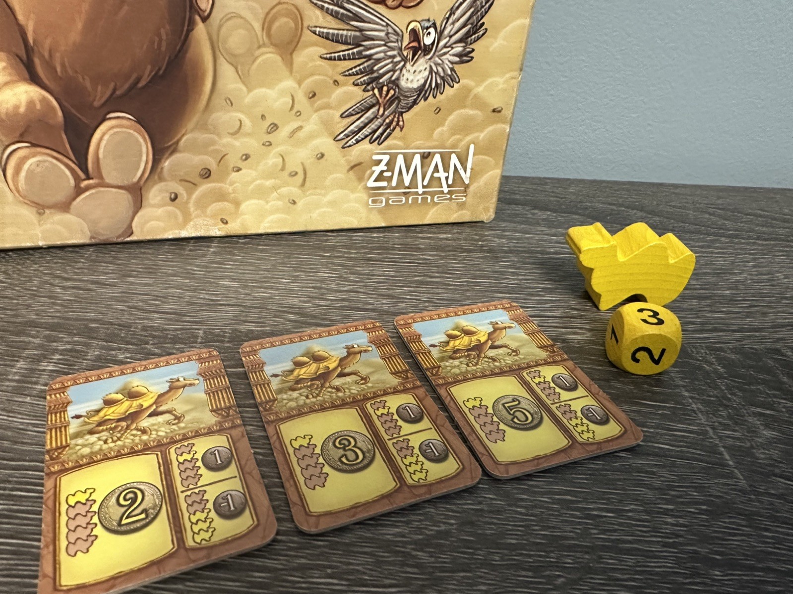 Camel Up Board Game First Edition Replacement Pieces Yellow Player Piece Cards