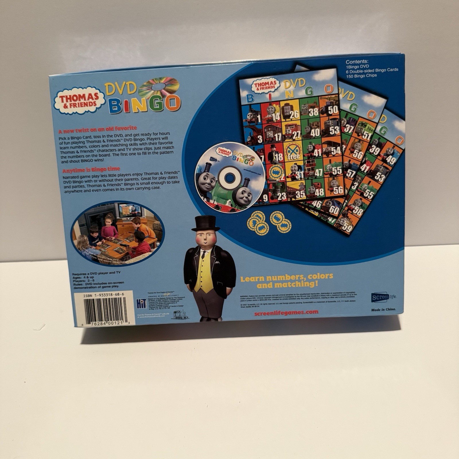 Screenlife Thomas & Friends DVD Bingo Complete Game 2-6 Players Ages 4+