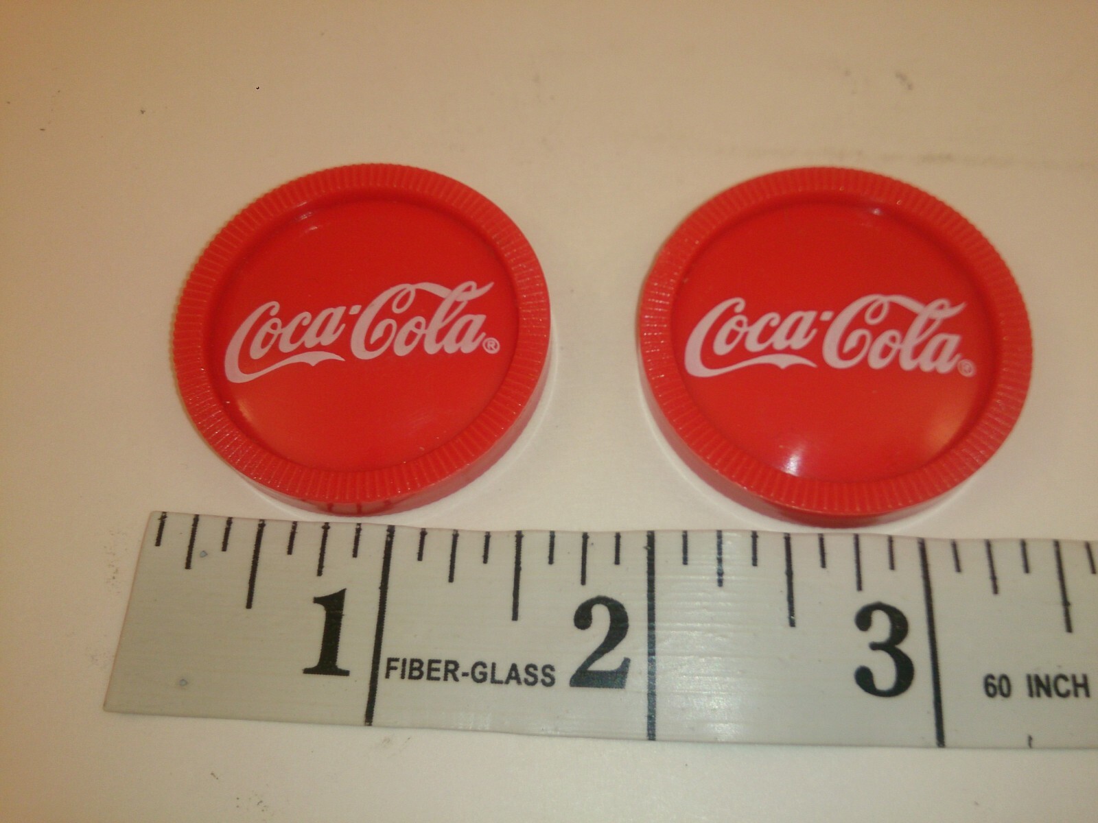 2 x Red Coca Cola Checkers Game Replacement Pieces Parts Checker