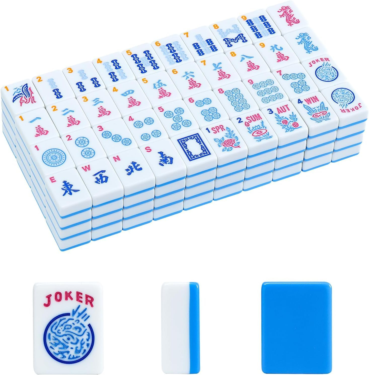 American Mahjong Tiles (1.2”,Tiles Only), 166 Pcs American Mahjong Tile Set with