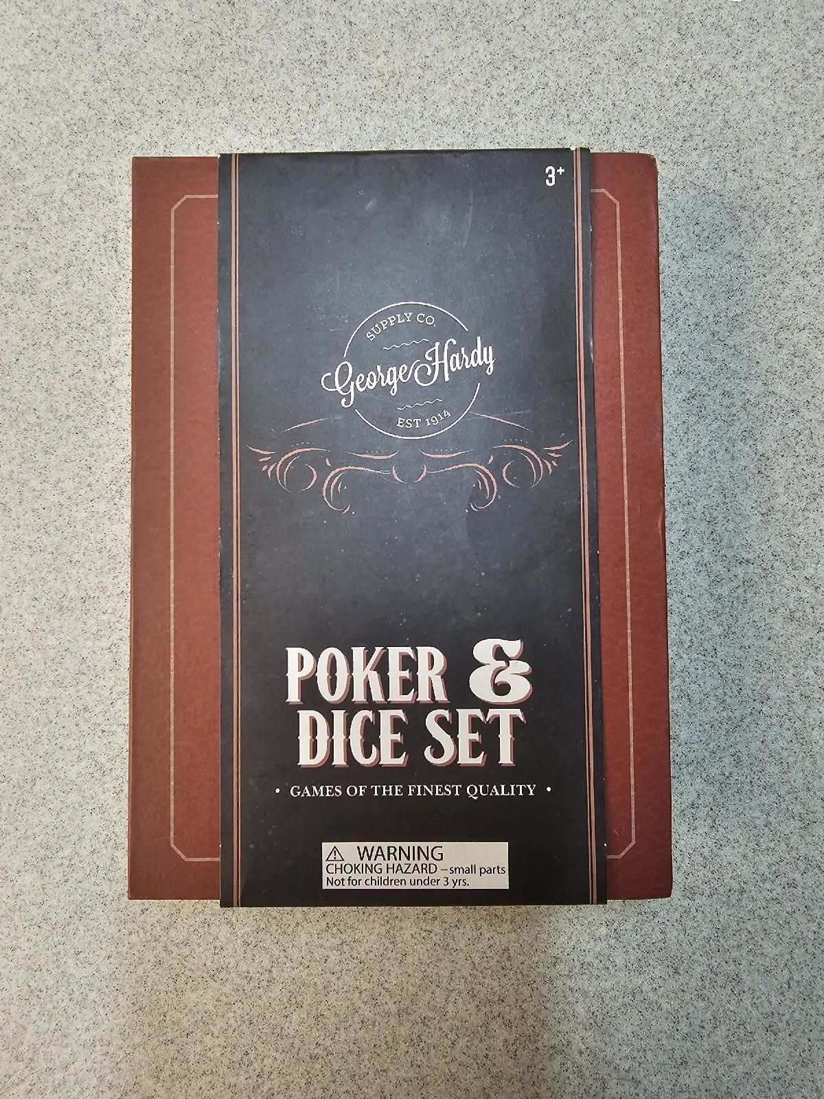 Poker & Dice Game Set George Hardy Chips Playing Cards Decks SEALED Gambling