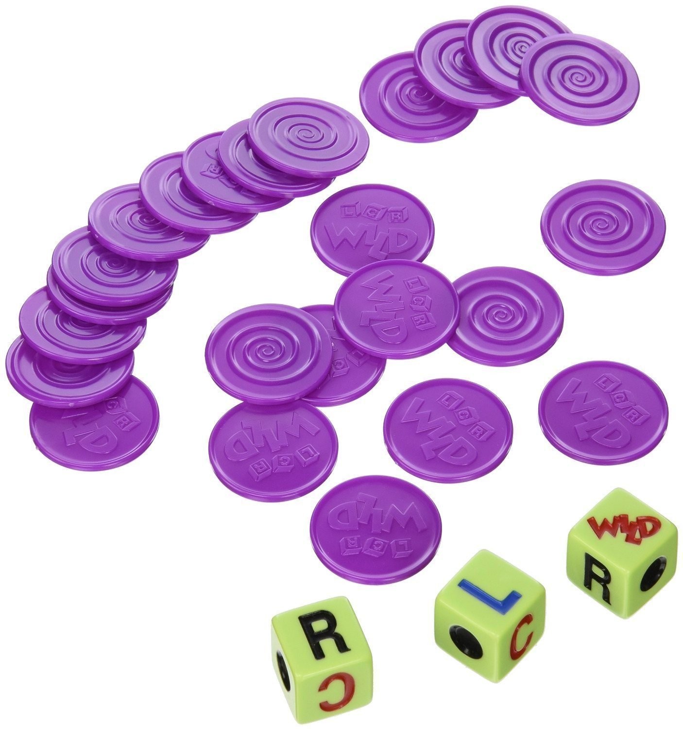 LCR Wild Dice Game – Left Center Right, Wild and Unpredictable Play, 3+…
