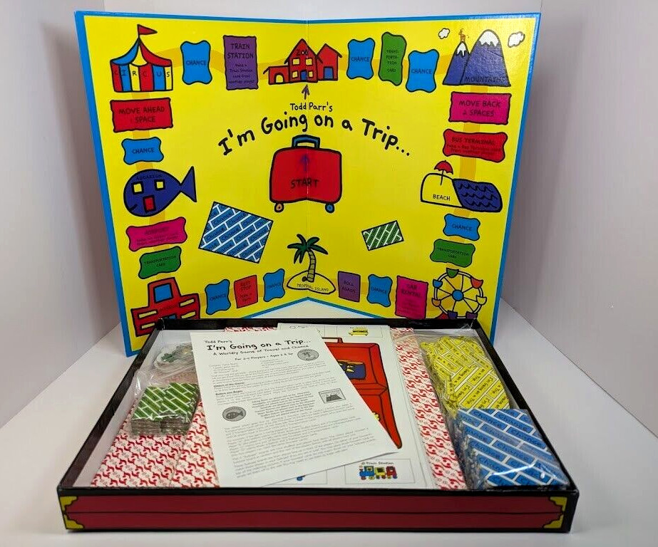 Todd Parr I’m Going on a Trip Board Game Worldly Travel 2000 Complete RARE