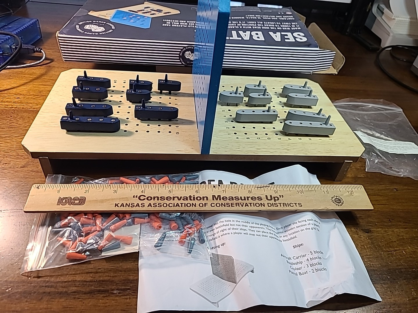 VTG Sea Battle Handcrafted Games Set British Games Company, HTF