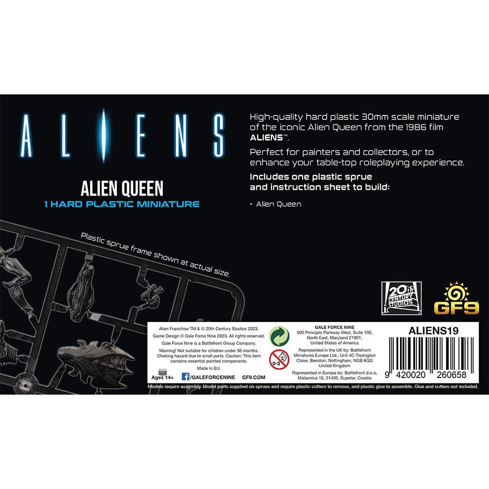 GF9: Aliens: Alien Queen (2023) – RPG Miniature, Hard Small, Multicolor
