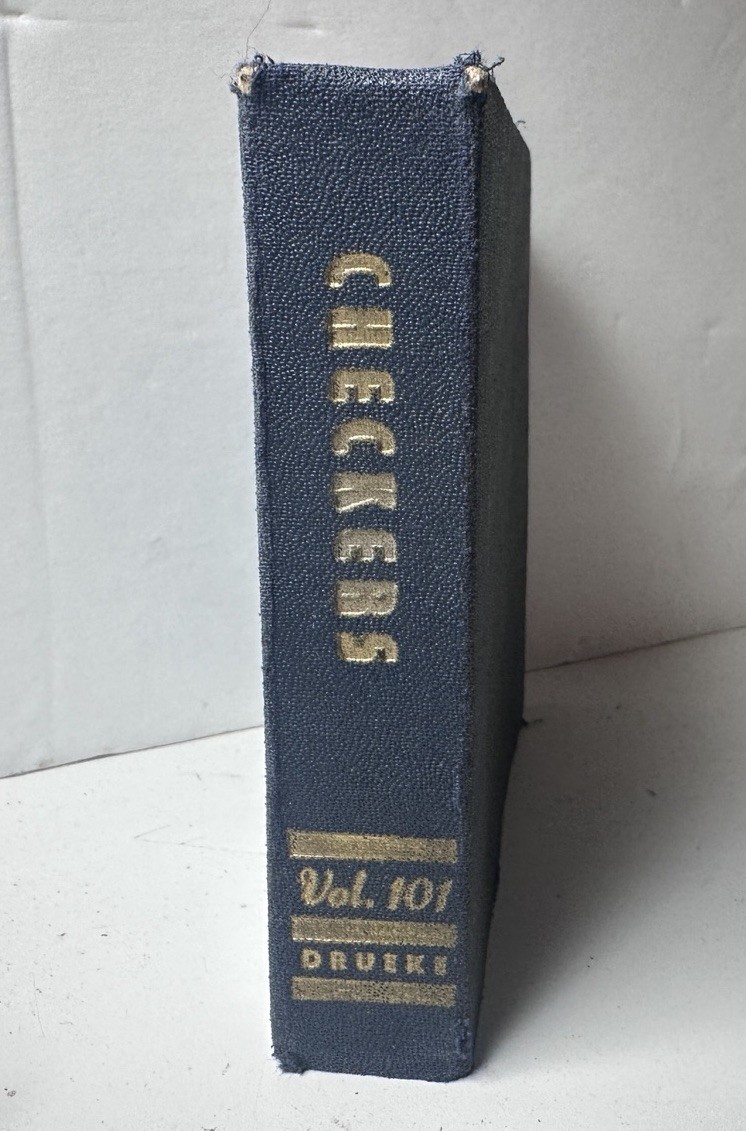 Vintage Drueke Vol. 101 Pocket Peg Checkers Travel Game Complete Book Case USA