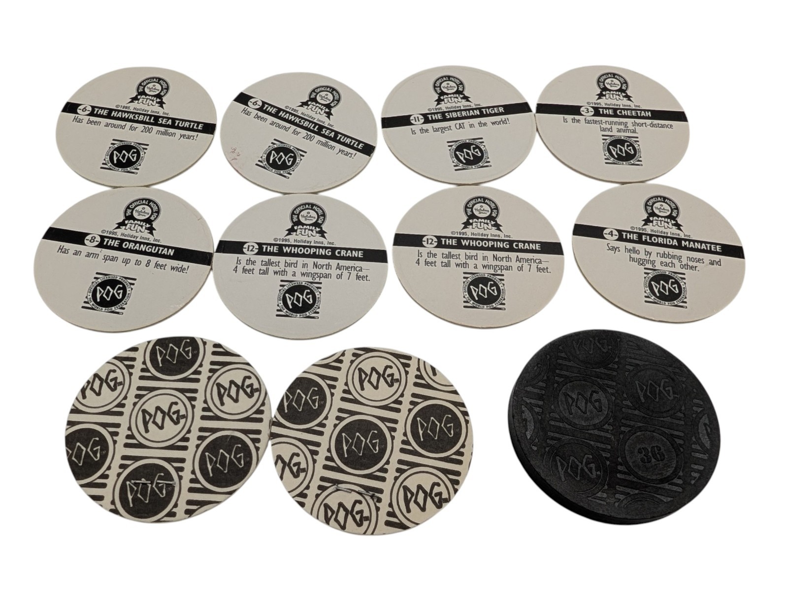 VTG 1990s The WORLD POG FEDERATION POG Brand Lot 10 Pogs + 1 SLAMMER Authentic