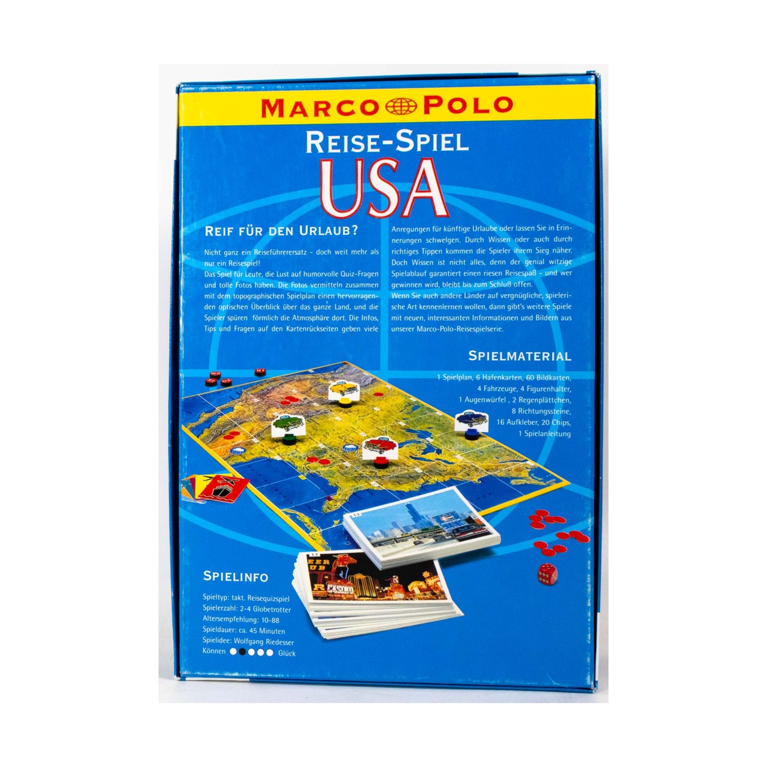 Schmidt Spiele Boardgame Marco Polo Reise-Spiel – USA (German Ed) Box VG/EX
