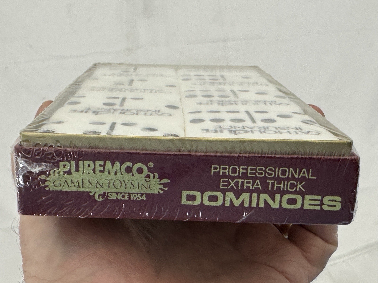 Puremco Professional Marblelike Extra Thick Dominoes Catholic Life Ins Vintage