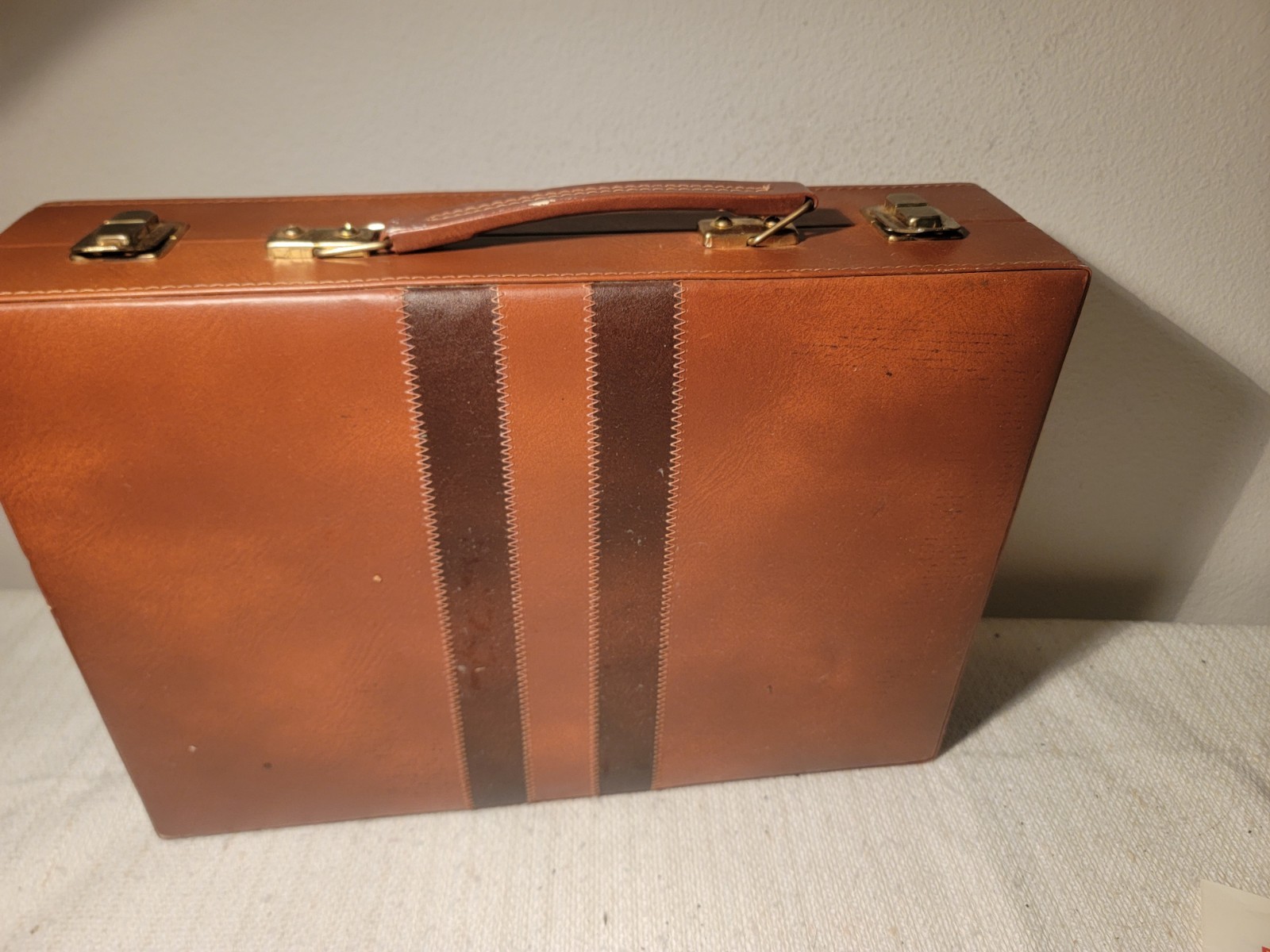 Sunny Brand Vintage Backgammon Set Game With Case Faux Leather W/instructions