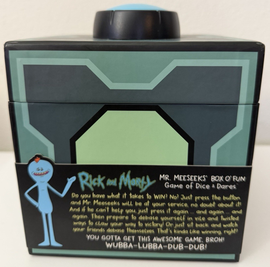 Rick And Morty Mr. Meeseeks Box O’ Fun Complete Dice & Dares Adult Swim Game