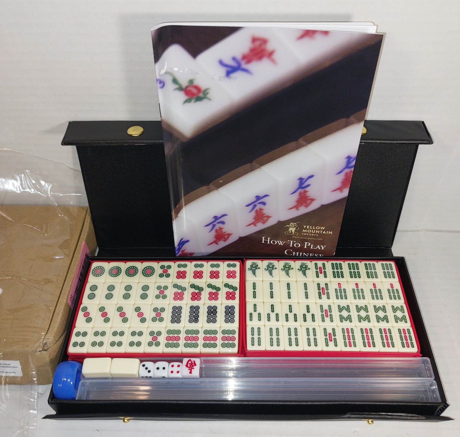 Yellow Mountain Imports Professional Chinese Mahjong Game Set Incomplete