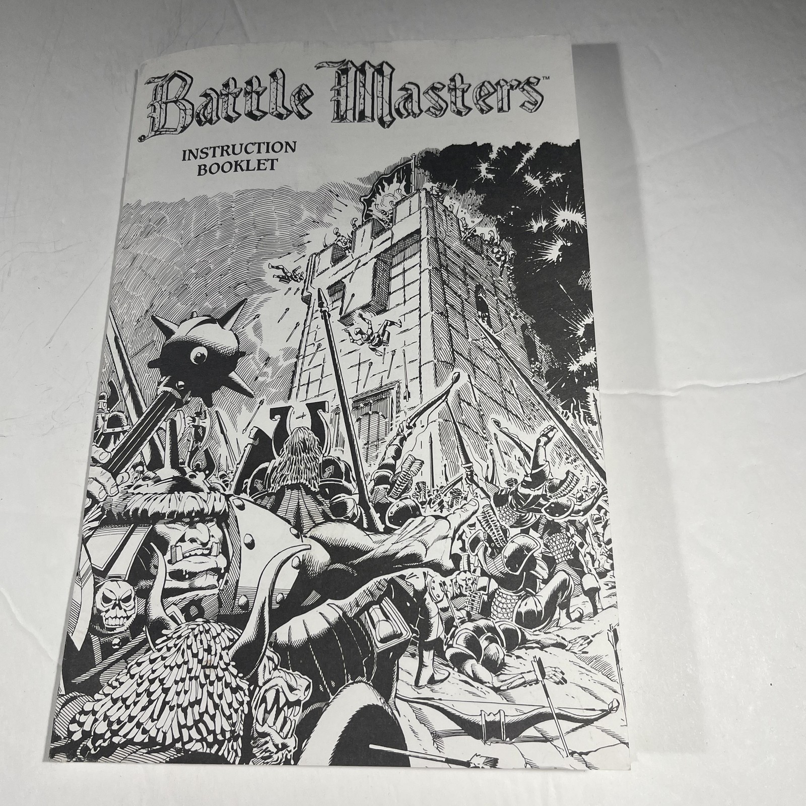 Milton Bradley Battle Masters 1992 Giant Mat Fantasy Board Game Not Complete