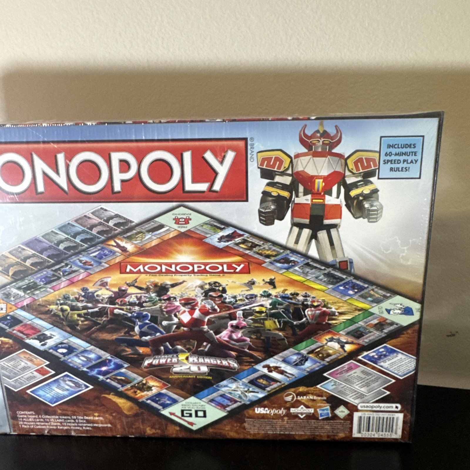 Power Rangers Monopoly Game 20th Anniversary Rare Hasbro Red Ranger Edition