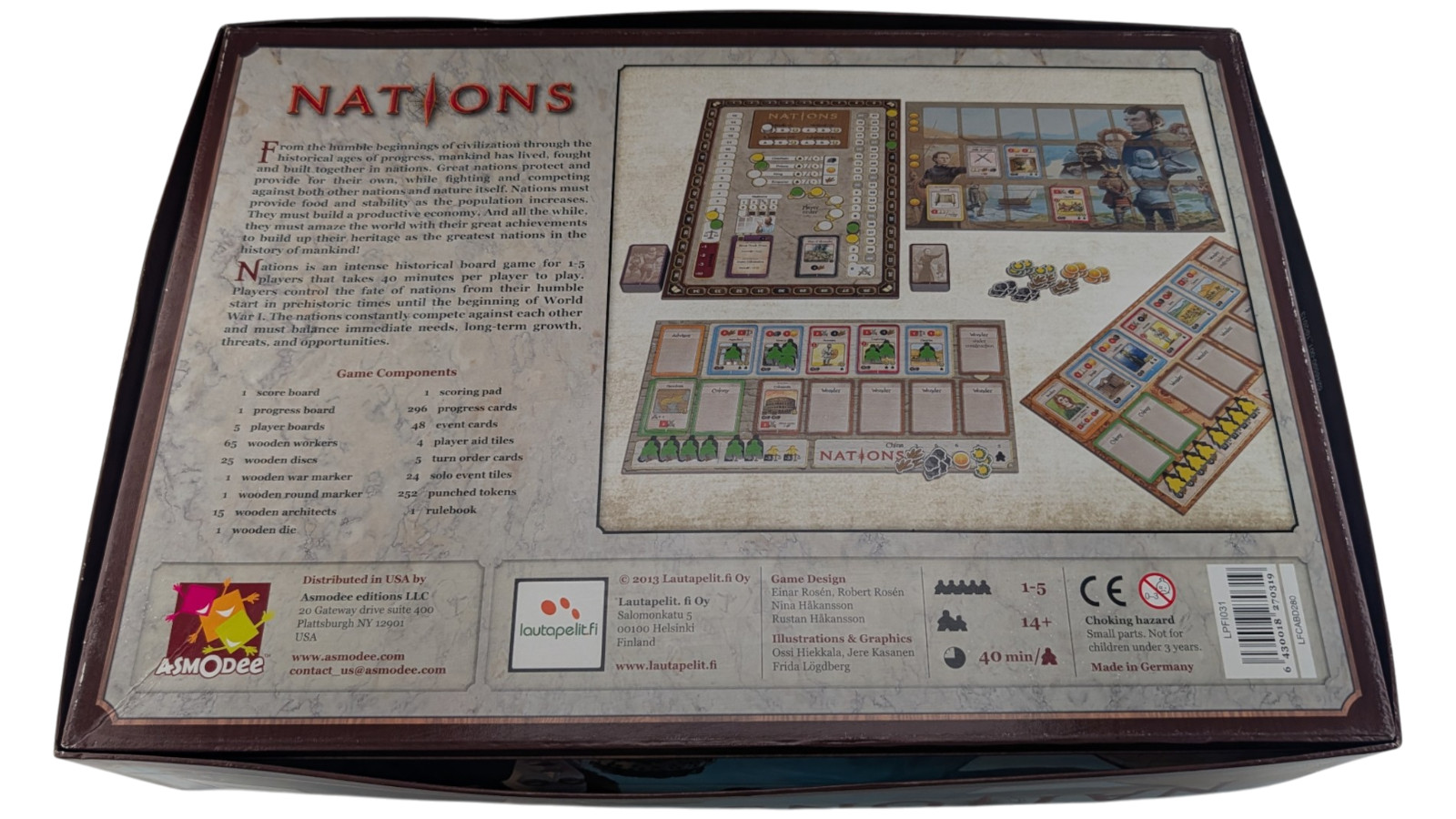 Nations Board Game Lautapelit Asmodee 2013 Complete 1-5 Players