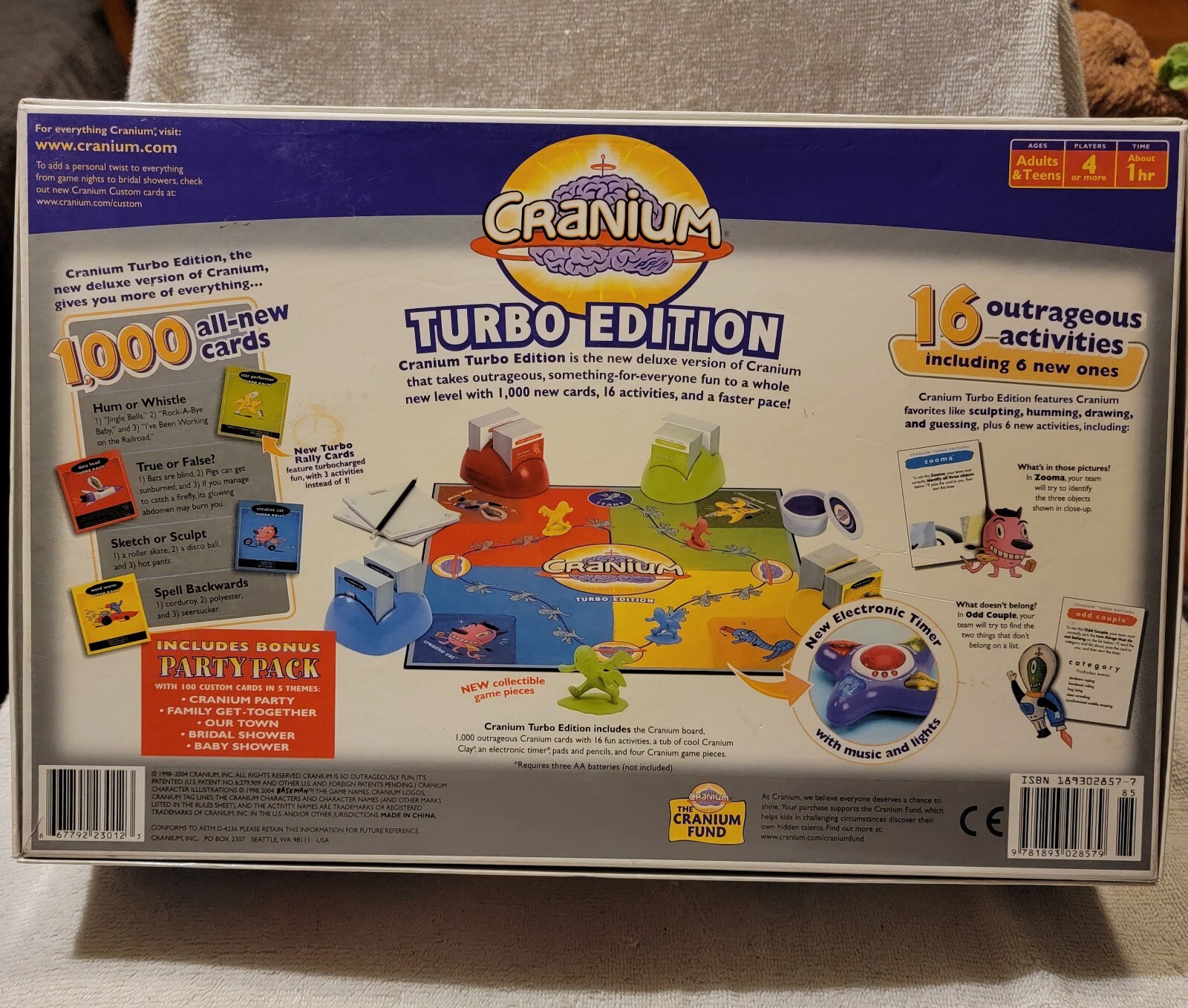 Cranium Turbo Edition 1,000 All-New Cards, 16 Outrageous Activities